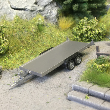 Remorque porte-voitures 2 essieux - HERPA 52450 - HO 1/87