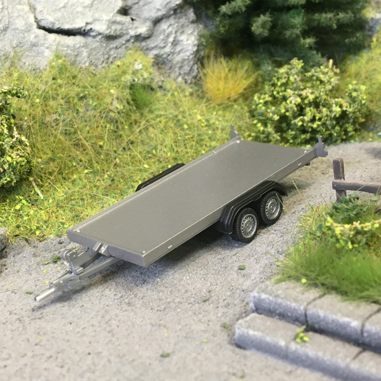 Remorque porte-voitures 2 essieux - HERPA 52450 - HO 1/87