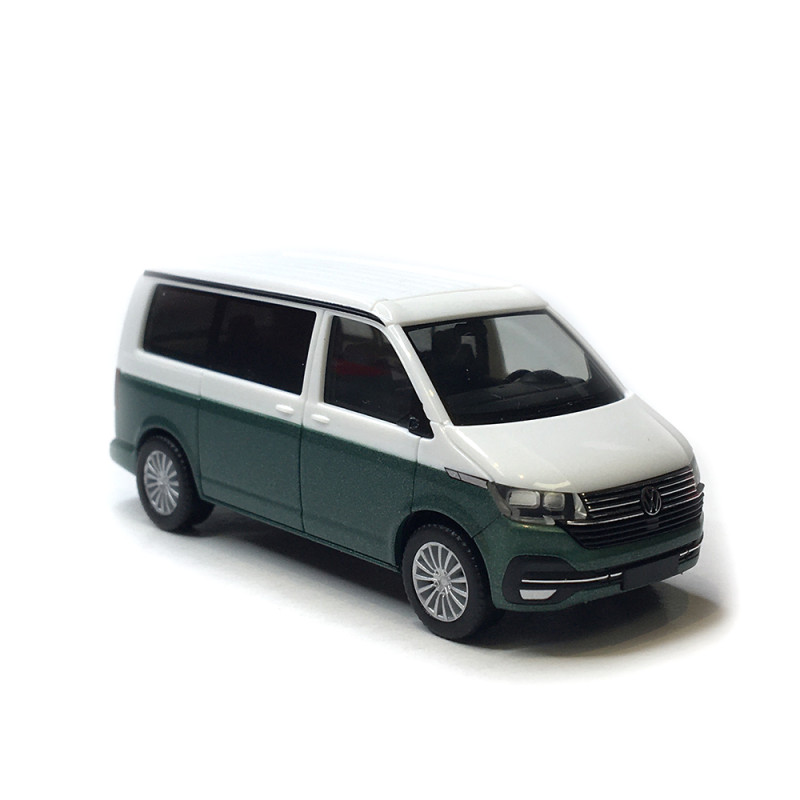 Volkswagen T6.1 California, blanc et vert métallisé, 2021 - HERPA 096805 - HO 1/87