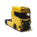 Tracteur Scania CS 20 HD avec rampe de phares et pare-buffle, 2 essieux, jaune - HERPA 310116-005 - HO 1/87