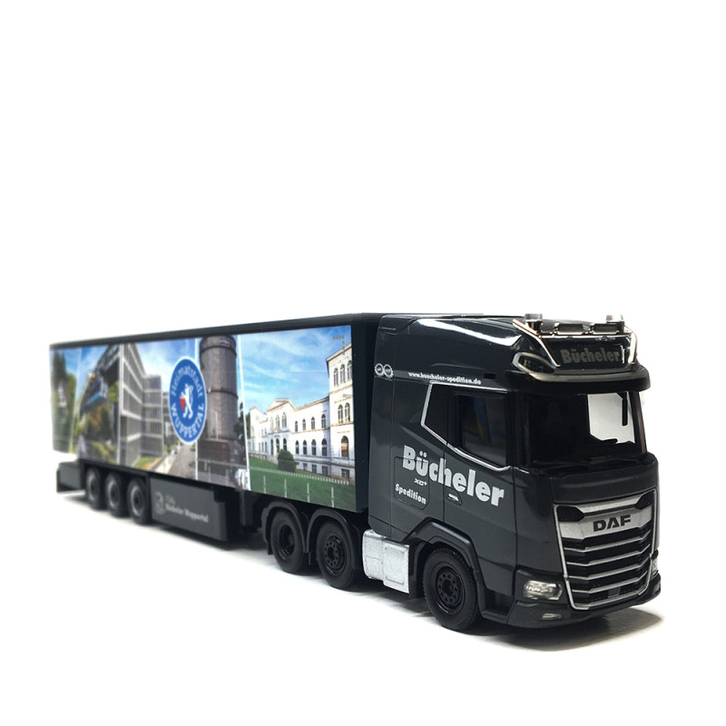 Semi-remorque bâchée DAF XG+ (6x2), Bücheler Wuppertal - HERPA 319737 - HO 1/87 Semi-remorque bâchée DAF XG+ (6x2), Bücheler Wuppertal - HERPA 319737 - HO 1/87
