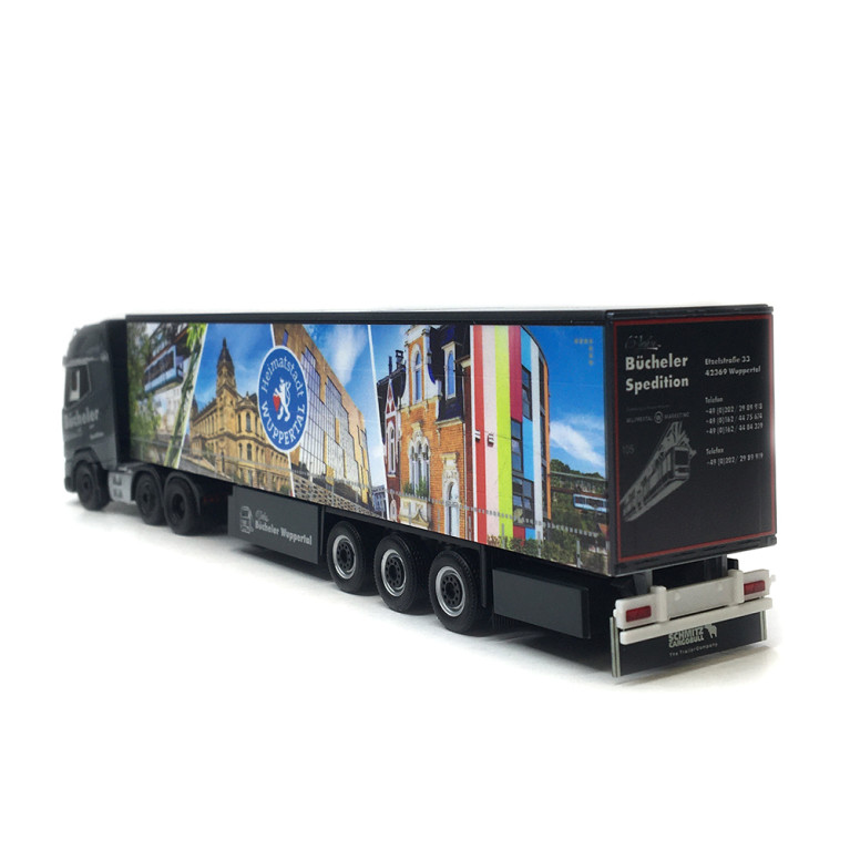 Semi-remorque bâchée DAF XG+ (6x2), Bücheler Wuppertal - HERPA 319737 - HO 1/87 Semi-remorque bâchée DAF XG+ (6x2), Bücheler Wuppertal - HERPA 319737 - HO 1/87