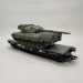 Wagon plat Rlmmps, transport lourd, avec char Leopard 1A1, DB - MARKLIN 48877