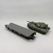 Wagon plat Rlmmps, transport lourd, avec char Leopard 1A1, DB - MARKLIN 48877