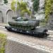 Wagon plat Rlmmps 650, transport lourd, avec char Leopard 1A1, DB, Ep. IV - MARKLIN 48879 - HO 1/87