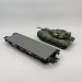Wagon plat Rlmmps, transport lourd, avec char Leopard 1A1, DB - MARKLIN 48879