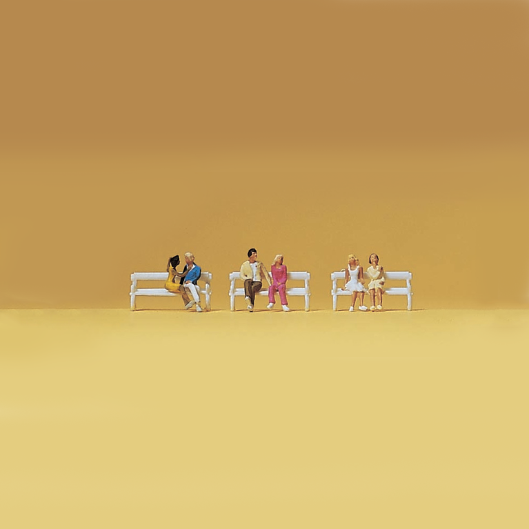 Couple assis - PREISER 79092 - N 1/160