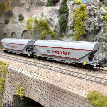 2 wagons trémies type Uagpps, Monfer, I-ERSA, Ep. VI - RIVAROSSI HR6677 - HO 1/87