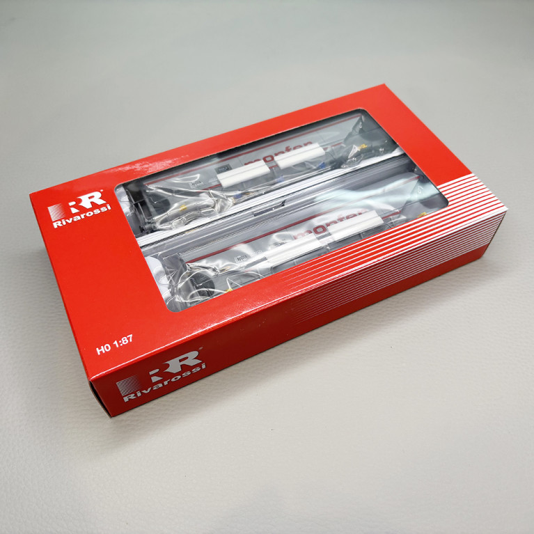 2 wagons trémies type Uagpps, Monfer, I-ERSA - RIVAROSSI HR6677 2 wagons trémies type Uagpps, Monfer, I-ERSA - RIVAROSSI HR6677