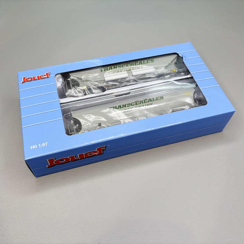 2 wagons trémies Transcéréales, "CAF Grains, SNCF - JOUEF HJ6313 2 wagons trémies Transcéréales, "CAF Grains, SNCF - JOUEF HJ6313