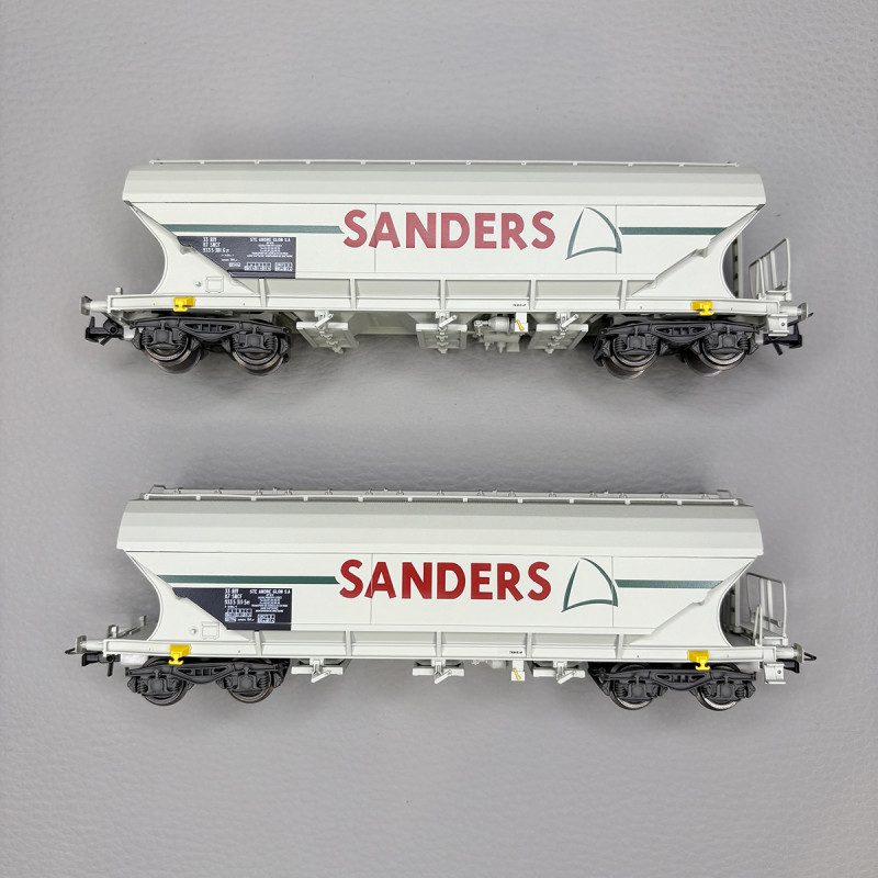 Jouef HJ6230 Set de 2 wagons trémies à bogies Taoos, livrés bleus Jouef HJ6230 Set de 2 wagons trémies à bogies Taoos, livrés bleus