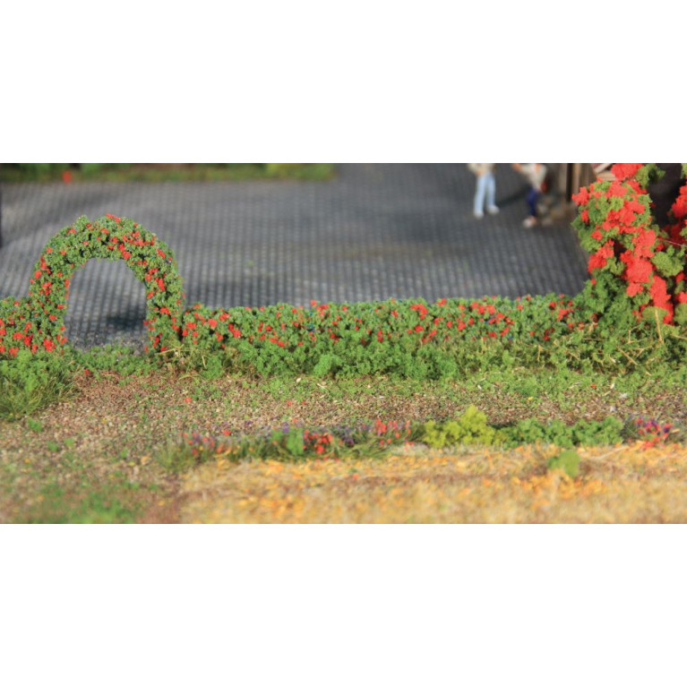 2 haies de rosiers flexibles 7 x 7mm, 50cm de long  - HEKI 11806 - HO, TT, N