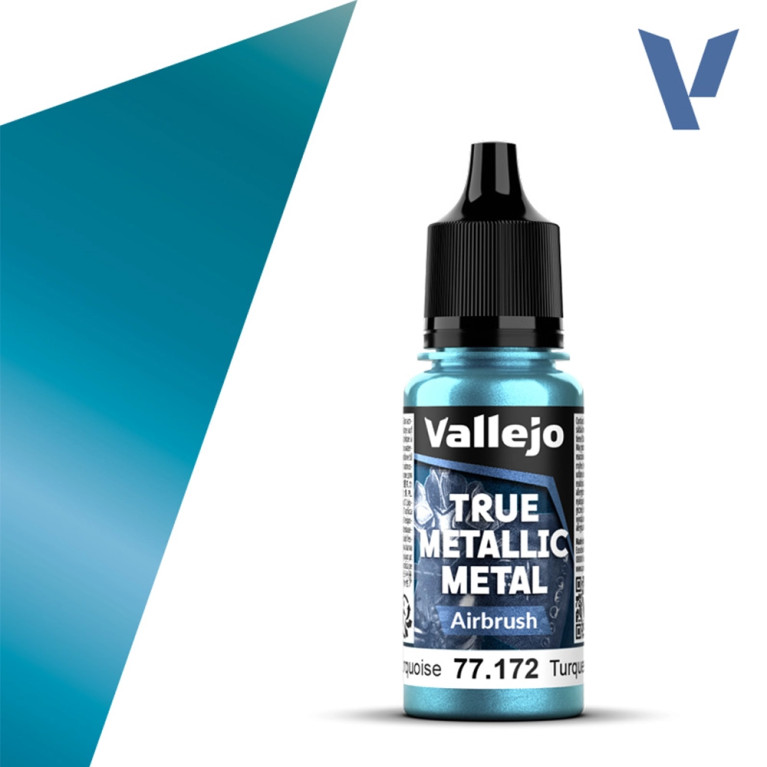 Turquoise Hydre N°72 - 18ml Airbrush True Metallic Metal - VALLEJO 77.172