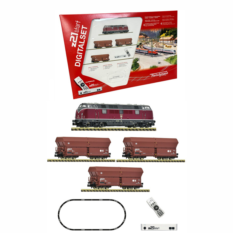 Coffret de démarrage digital, locomotive class 221 avec trémie, DB, Ep. IV, digital - FLEISCHMANN 5170003 - N 1/160