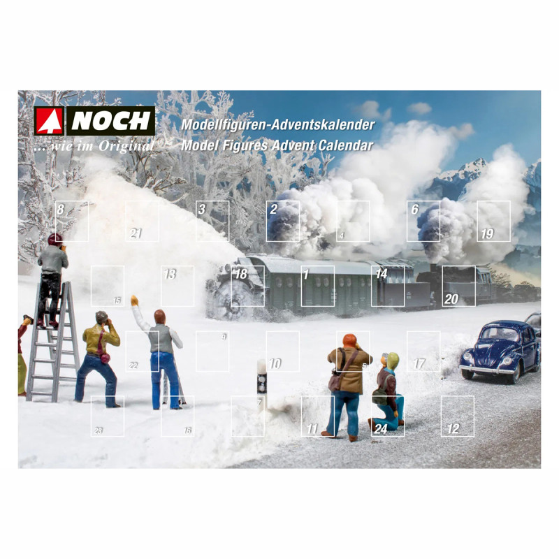 Calendrier de l'avent 2025, 24 cases avec des figurines - NOCH 36998
