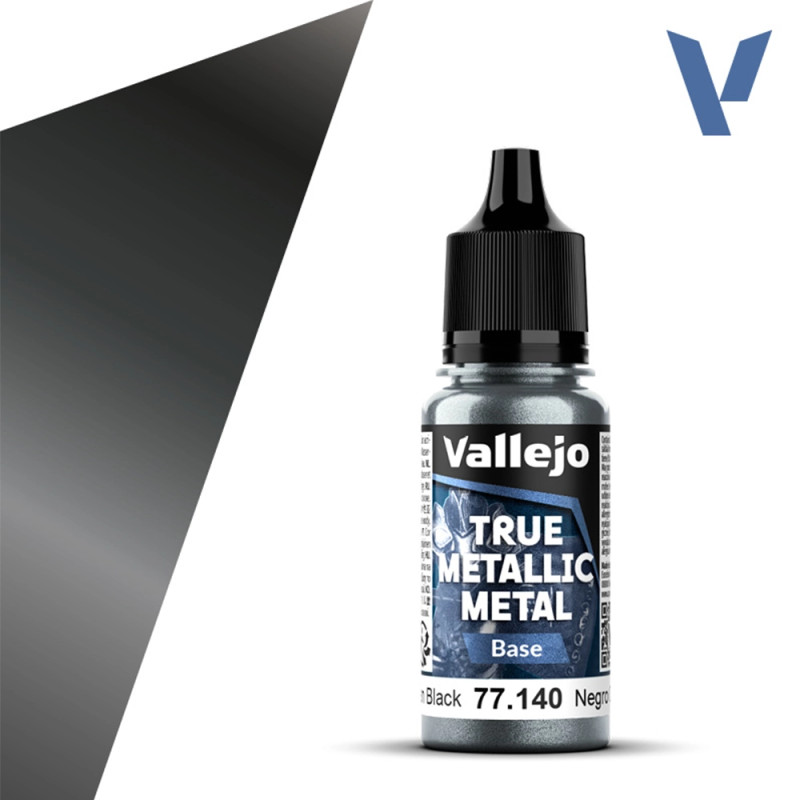 Noir Obsidienne N°40 - 18ml Base True Metallic Metal - VALLEJO 77.140
