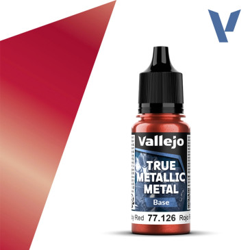 Rouge Rubis N°26 - 18ml Base True Metallic Metal - VALLEJO 77.126