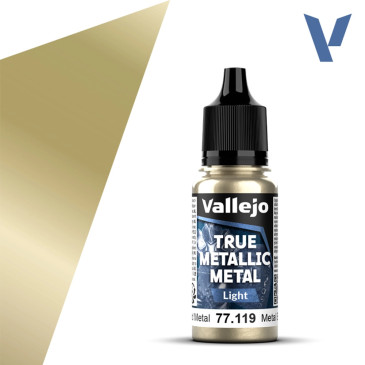 Métal Vieilli N°19 - 18ml Light True Metallic Metal - VALLEJO 77.119