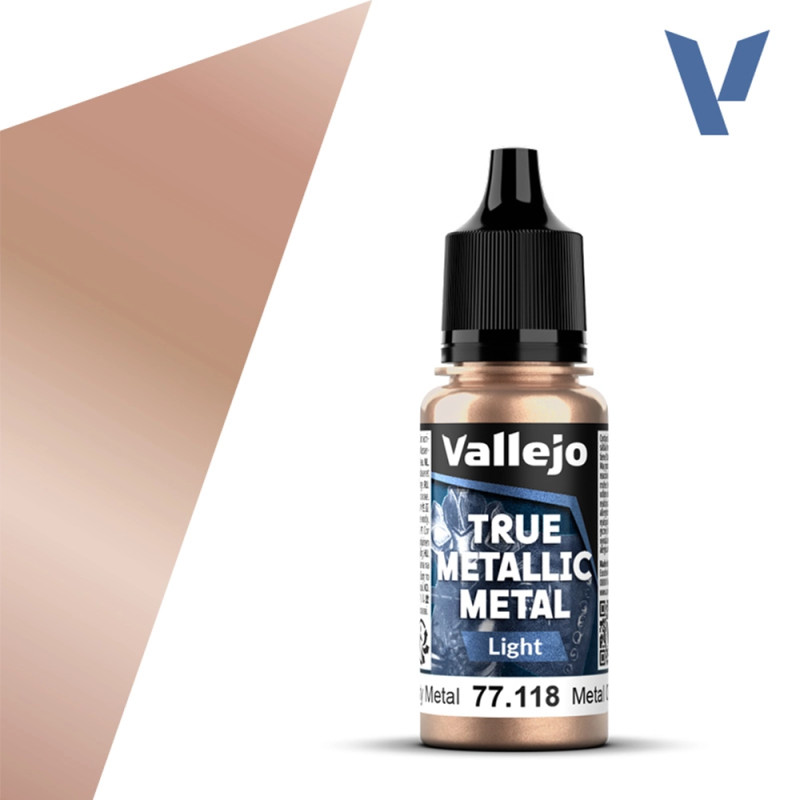 Métal Oxydé N°18 - 18ml Light True Metallic Metal - VALLEJO 77.118