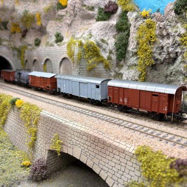 5 wagons de marchandises différents, CFF / FS / DB, Ep. III - MARKLIN 46575 - HO 1/87