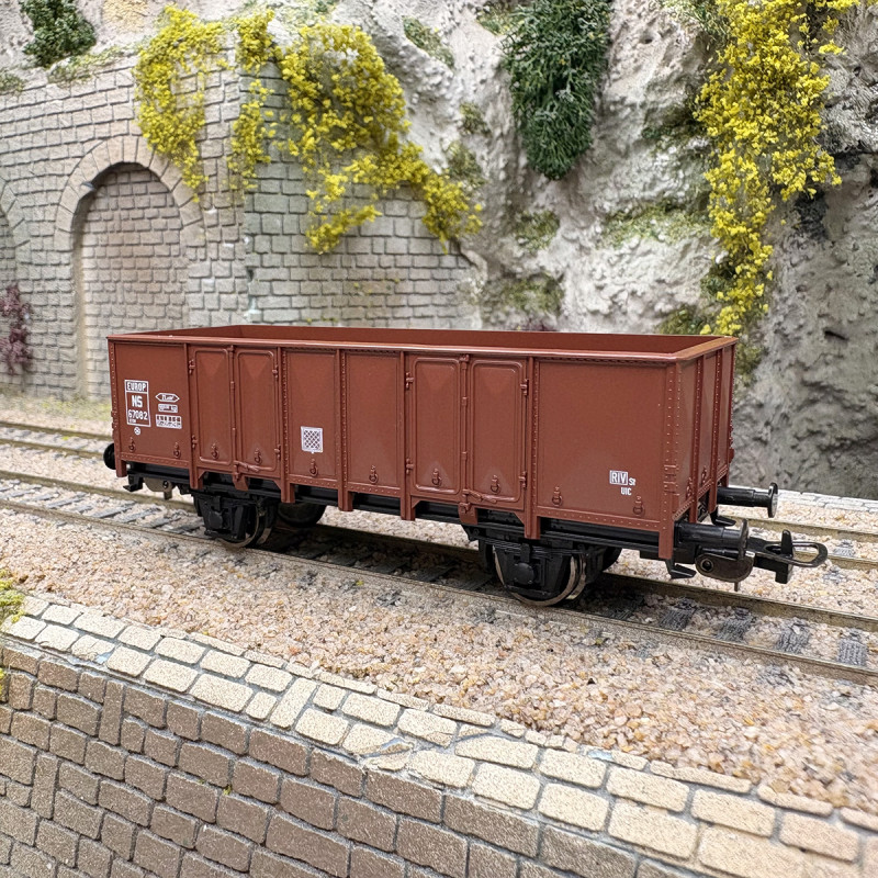 Wagon tombereau haut court de type GTOW, NS, Ep. III - PIKO 54345 - HO 1/87