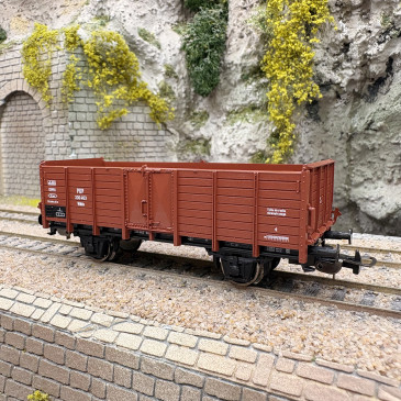 Wagon tombereau haut court de type Wddo, PKP, Ep. III - PIKO 54304 - HO 1/87