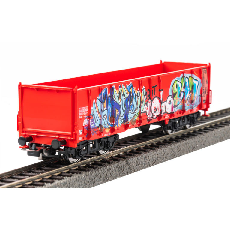 Complément coffret, wagon tombereau EAOS avec rails, ÖBB / DB - PIKO 55380