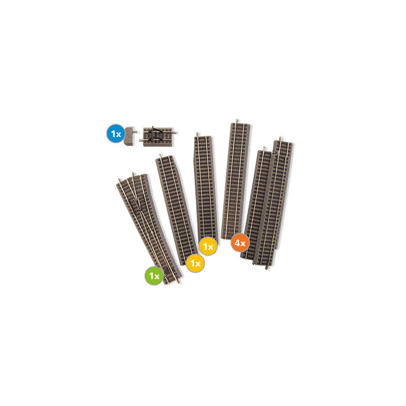 Complément coffret, wagon tombereau EAOS avec rails, ÖBB / DB - PIKO 55380