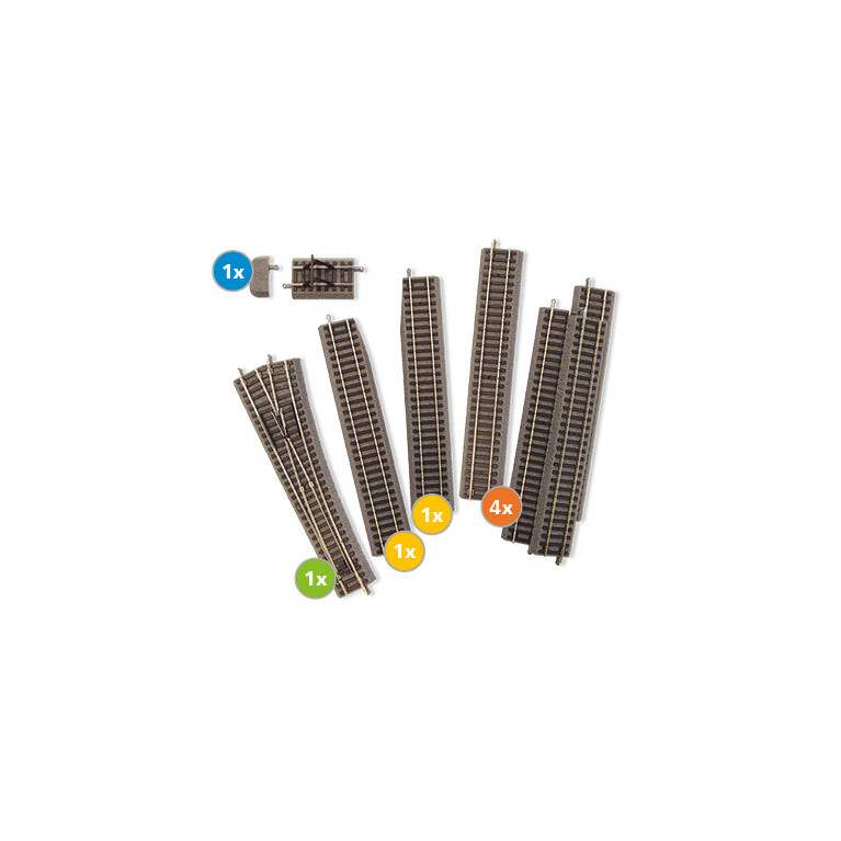 Complément coffret, wagon tombereau EAOS avec rails, ÖBB / DB - PIKO 55380