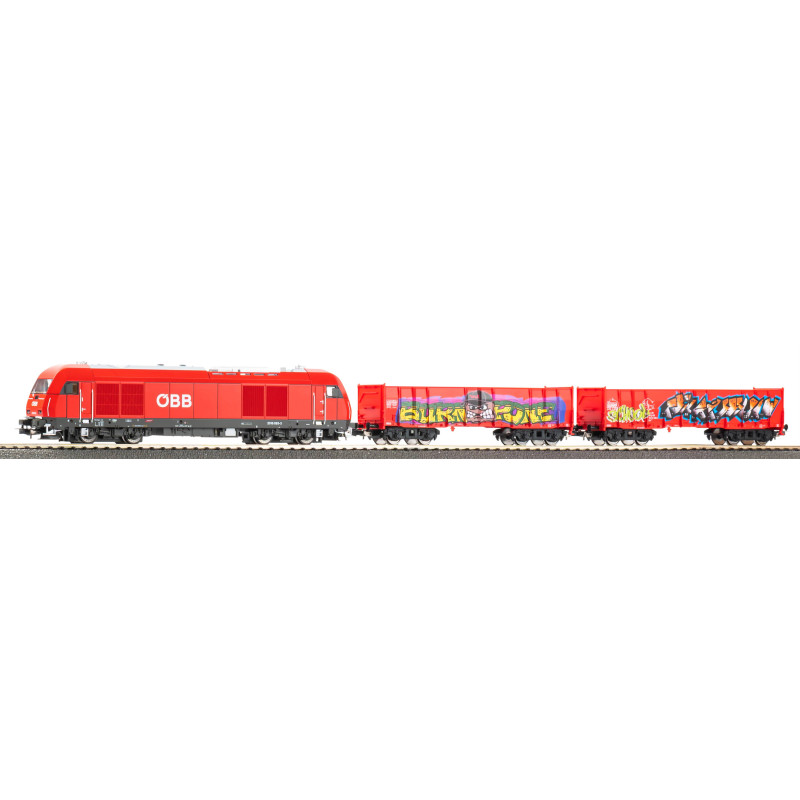 Coffret de démarrage, locomotive Rh 2016 et 2 tombereaux EAOS, ÖBB - PIKO 57033