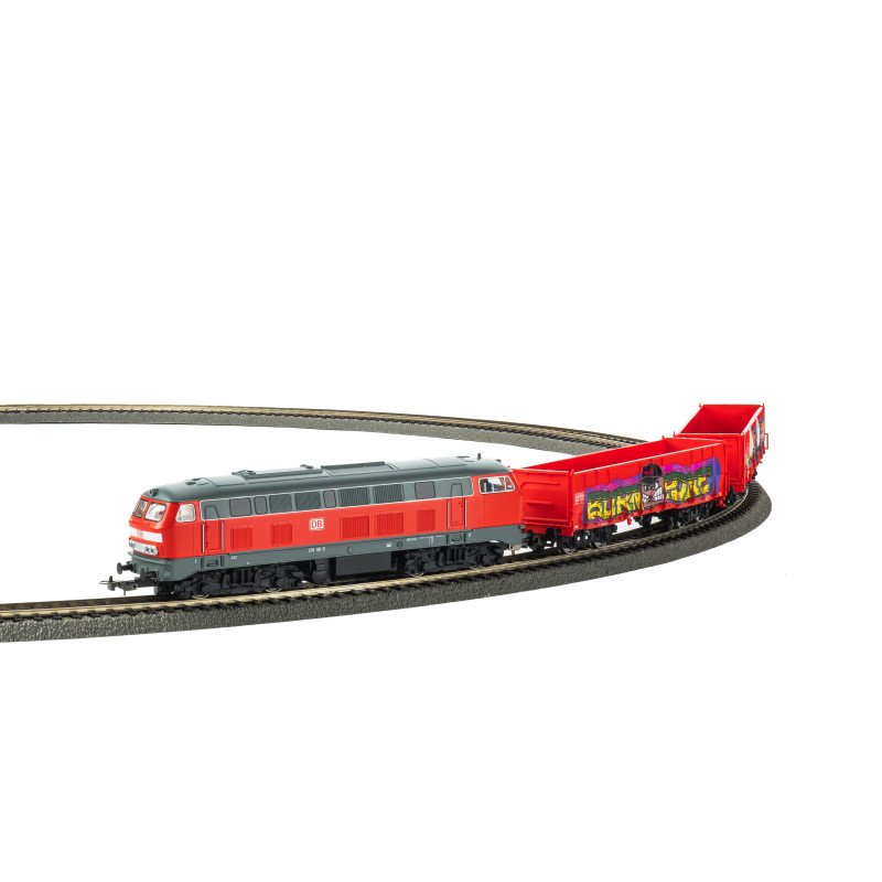 Coffret de démarrage, locomotive BR 218 et 2 tombereaux EAOS, DB - PIKO 57032