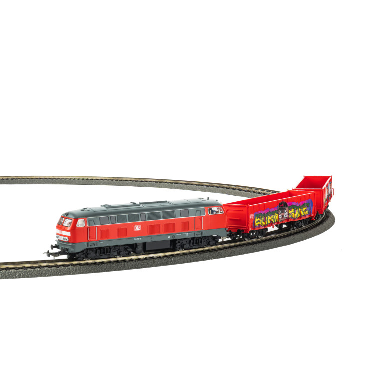 Coffret de démarrage, locomotive BR 218 et 2 tombereaux EAOS, DB - PIKO 57032