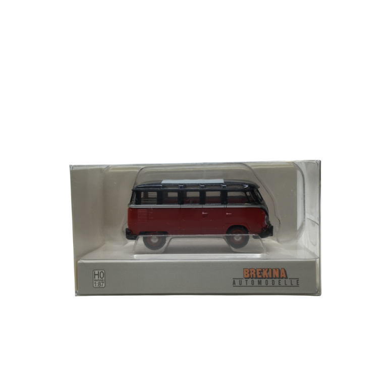 Volkswagen T1b Samba, noir et rouge, 1960 - Brekina 31852 - HO 1/87