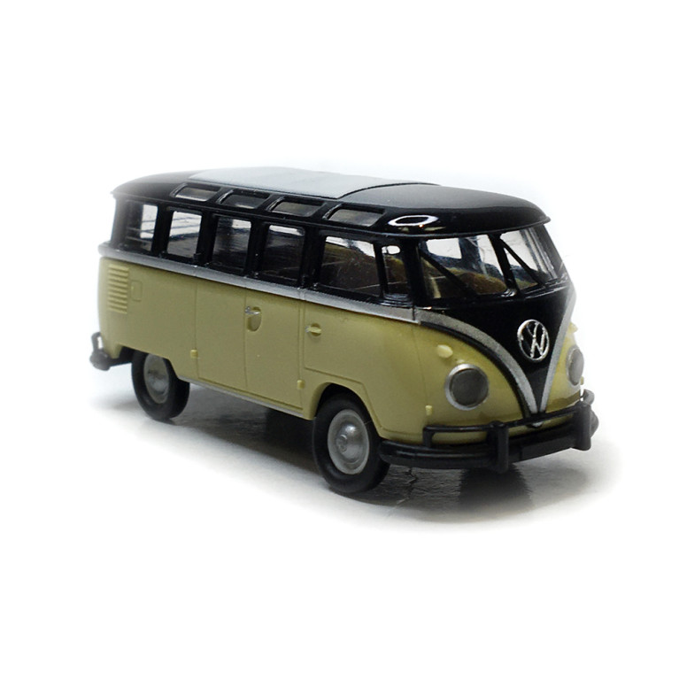 Volkswagen T1b Samba, noir et beige, 1960 - Brekina 31851 - HO 1/87