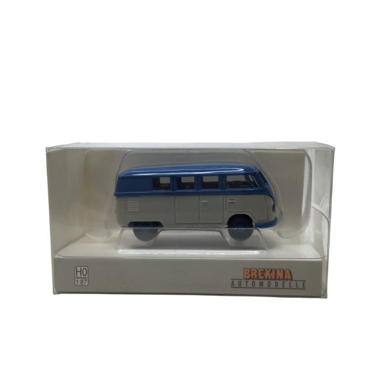 Volkswagen T1a Combi, bleu et gris clair, 1950 - Brekina 31034 - HO 1/87