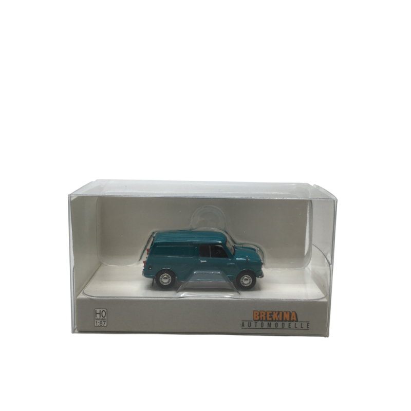 Austin Mini Countryman Van, bleu turquoise, 1960 - Brekina 15366 - HO 1/87