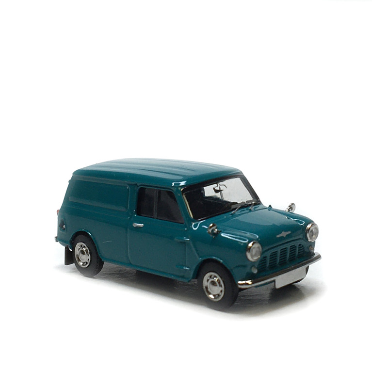 Austin Mini Countryman Van, bleu turquoise, 1960 - Brekina 15366 - HO 1/87