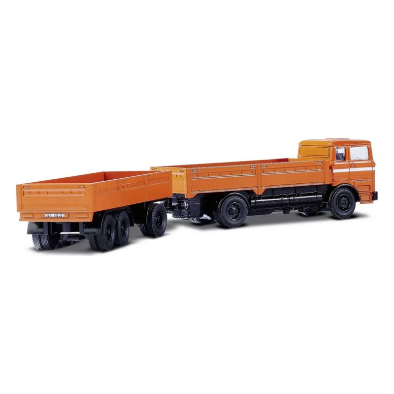 Camion + remorque orange - 1/87 - CARSON 500504159
