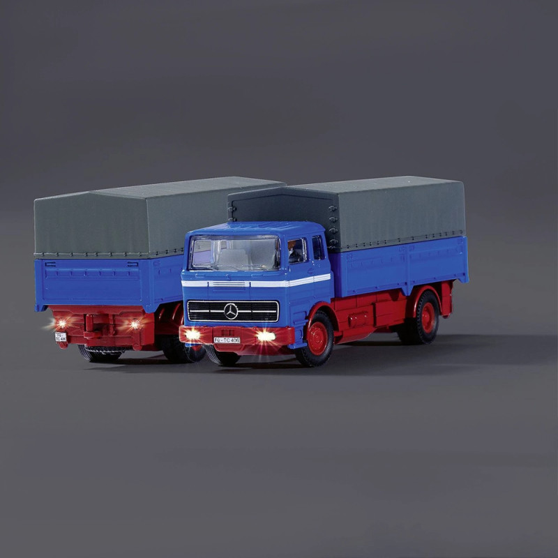 Camion Mercedes Benz 1620 Bâché + remorque - 1/87 - CARSON 500504157