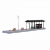 Quai de gare avec éclairage leds inclus-HO-1/87-KIBRI 39564