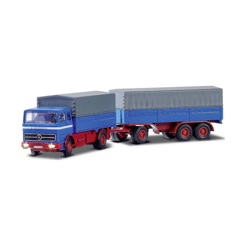 Camion Mercedes Benz 1620 Bâché + remorque - 1/87 - CARSON 500504157