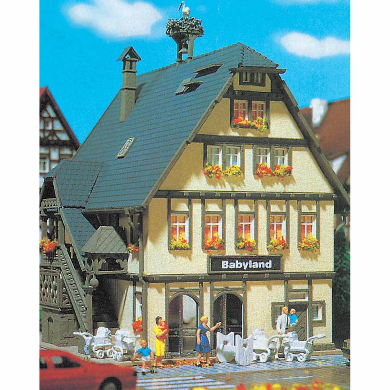 Maison de ville avec commerce enfant maquette à monter -N-1/160-VOLLMER 47661