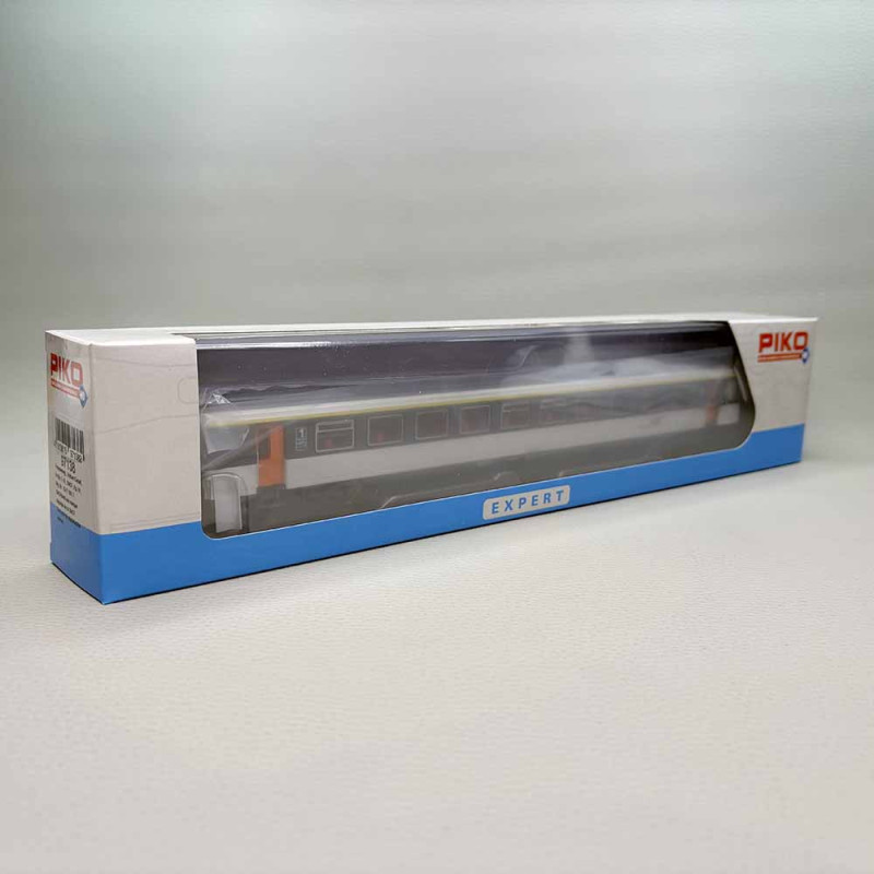 PIKO 97138 - Voiture voyageur, A10tu, 1CL, livrée Corail, logo Casquette, SNCF