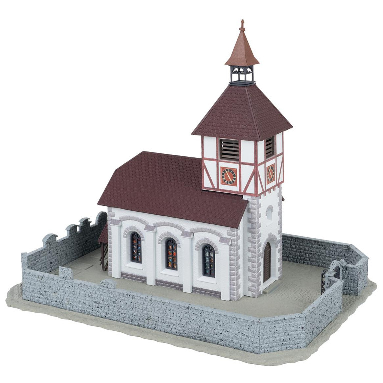 L'église du village avec son cimetière - Faller 130679 - HO 1/87