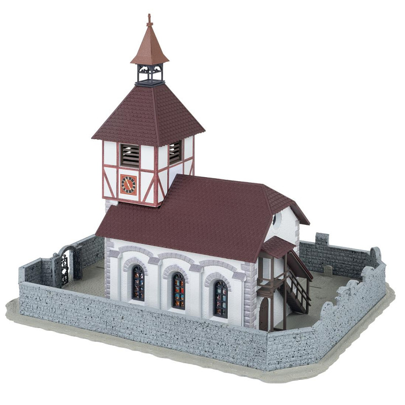 L'église du village avec son cimetière - Faller 130679 - HO 1/87