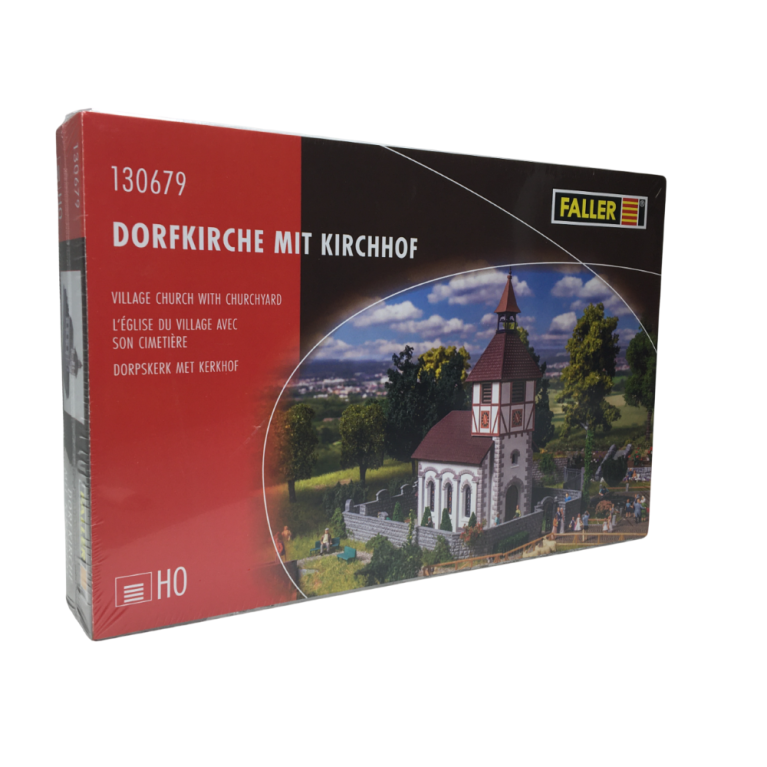 L'église du village avec son cimetière - Faller 130679 - HO 1/87