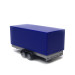 Remorque bâchée pour voiture particulières, 2 essieux, bleu - HERPA 052627-004 - HO 1/87