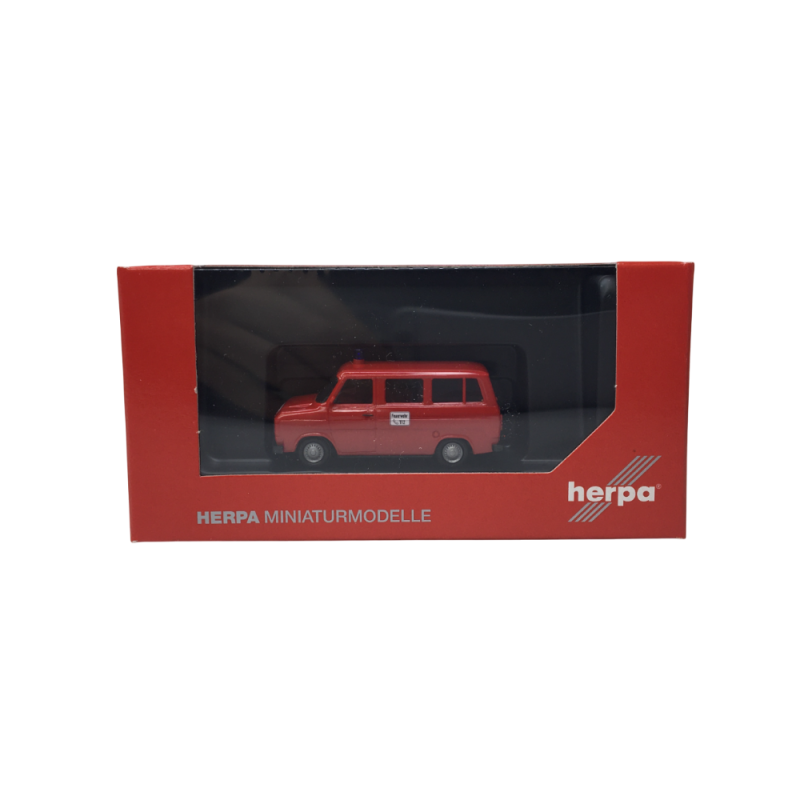 Ford transit, véhicule de transport personnel, Brigade des pompiers, basic - HERPA 097635 - HO 1/87