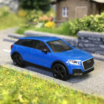 Audi Q2, bleu, 2016 - HERPA 028677-003- HO 1/87