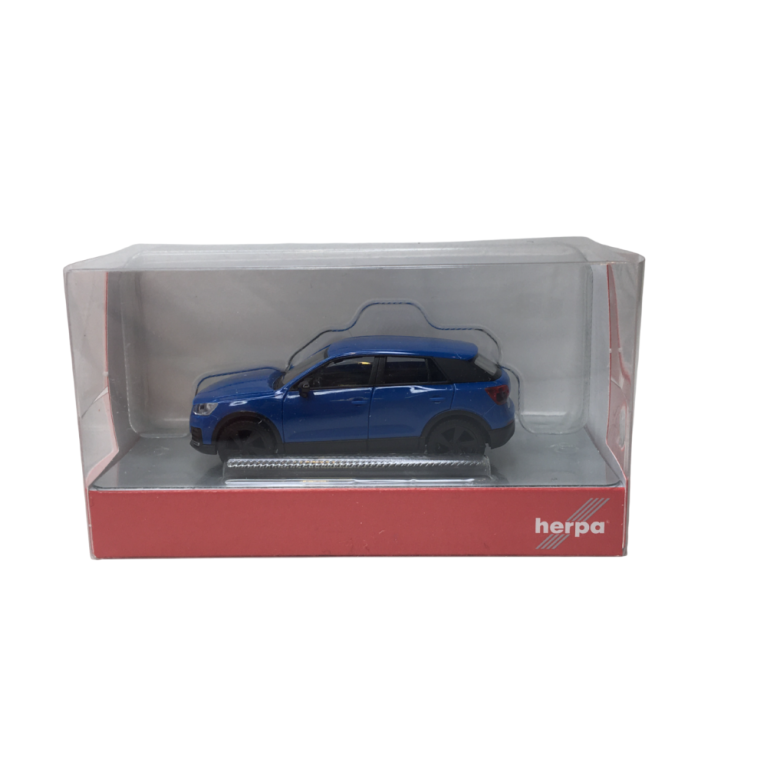 Audi Q2, bleu, 2016 - HERPA 028677-003- HO 1/87